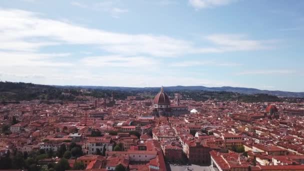 Aerial drone footage video - panoramic view of Florence — Stock Video