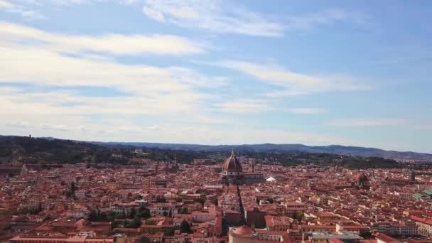 Aerial drone footage video - panoramic view of Florence — Stock Video