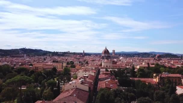 Aerial drone footage video - panoramic view of Florence — Stock Video