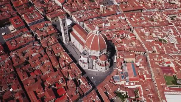 Imágenes aéreas de aviones no tripulados - vista panorámica de Florencia — Vídeos de Stock