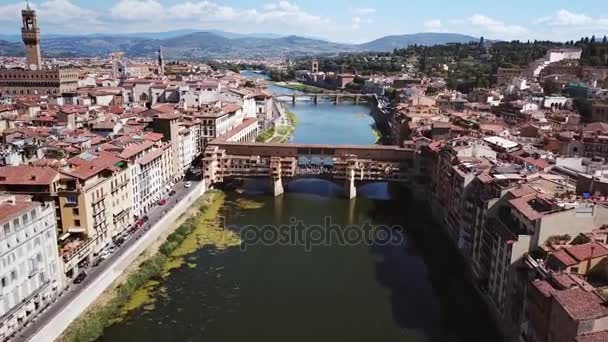 Imágenes aéreas de aviones no tripulados - vista panorámica de Florencia — Vídeos de Stock