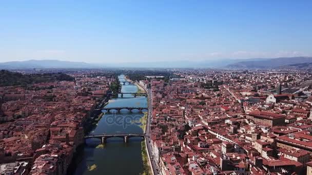 Imagens aéreas drone vídeo - vista panorâmica de Florença — Vídeo de Stock