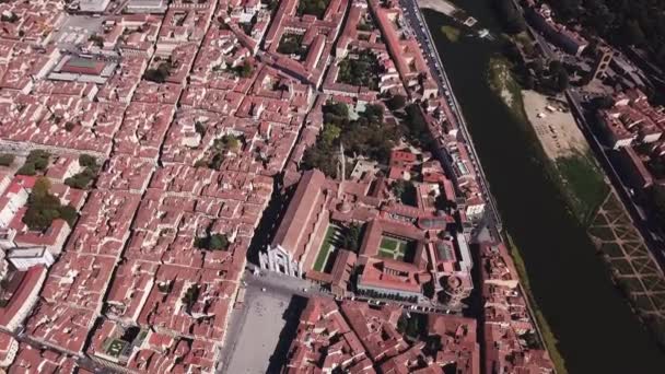 Drohnen-Video aus der Luft - Panoramablick auf Florenz — Stockvideo