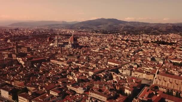 Aerial drone footage video - panoramic view of Florence — Stock Video