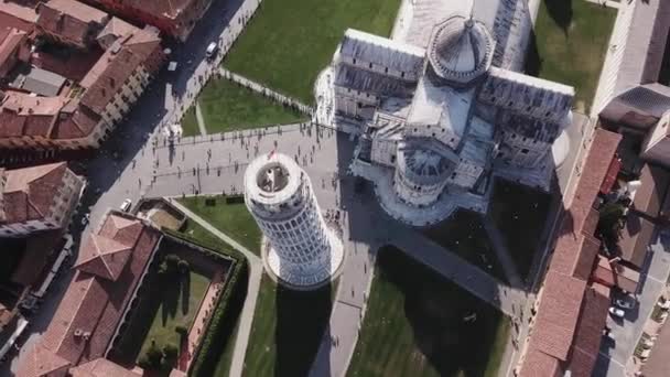 Imágenes de vídeo de drones - Inclinado Towe de Pisa — Vídeo de stock