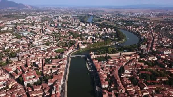 Imagens de vídeo Drone - Inclinando-se Towe de Pisa — Vídeo de Stock