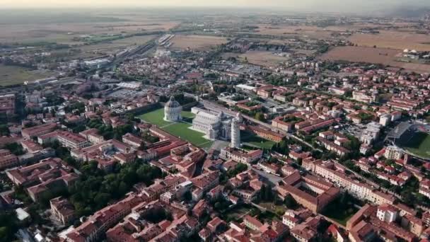 Imagens de vídeo Drone - Inclinando-se Towe de Pisa — Vídeo de Stock