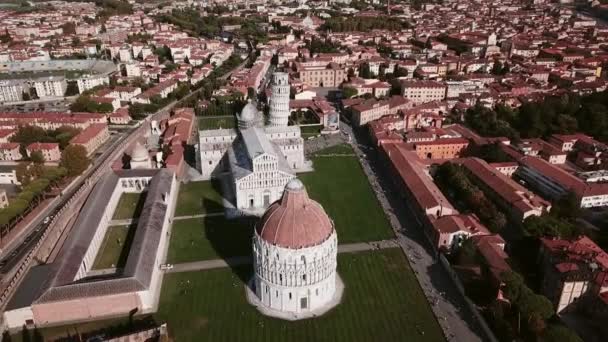 Drone video footage - scheve Towe van Pisa — Stockvideo