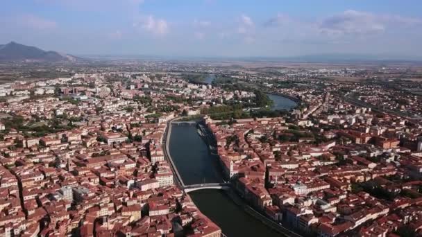 Imagens de vídeo Drone - Inclinando-se Towe de Pisa — Vídeo de Stock