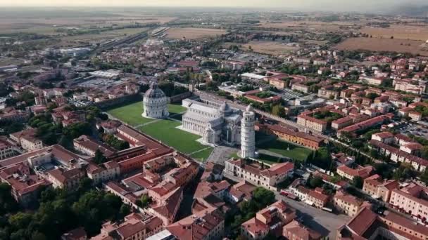 Rekaman video Drone Leaning Towe of Pisa — Stok Video
