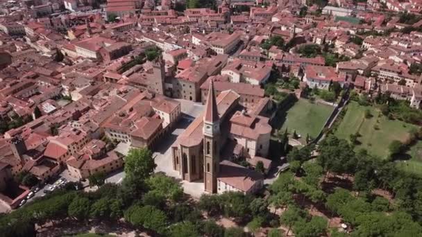 Vista aérea de Arezzo Toscana Italia — Vídeos de Stock