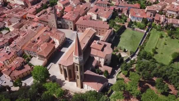 Aerial view of Arezzo Tuscany Italy — Stock Video