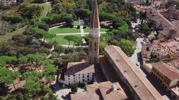 Luchtfoto van Arezzo Toscane Italië — Stockvideo