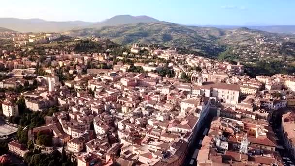 Flygfoto över Perugia Toscana Italien — Stockvideo