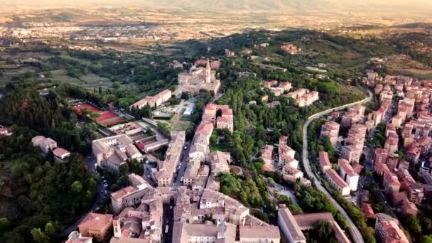 Luftaufnahme von Perugia Toskana Italien — Stockvideo