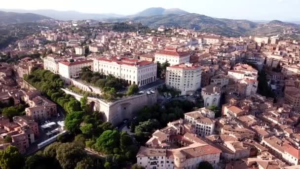 Aerial view of Perugia Tuscany Italy — Stock Video