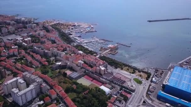 Aerial view of the Livorno Italy — Stock Video