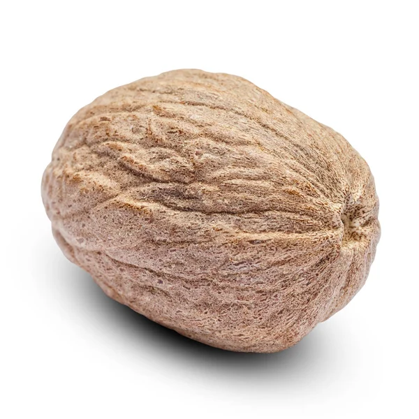 Nutmeg isolated on white background. Clipping path — Stock Photo, Image