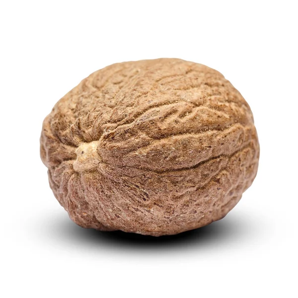 Nutmeg isolated on white background. Clipping path — Stock Photo, Image