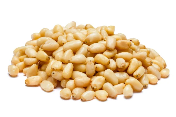 Pine nuts isolated on white — Stock Photo, Image