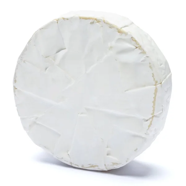 Brie rond ou fromage camambert sur fond blanc — Photo