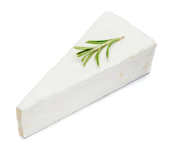 Brie nebo camambert sýr na bílém pozadí — Stock fotografie