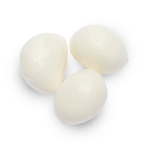 Mozzarella italienne traditionnelle sur fond blanc — Photo