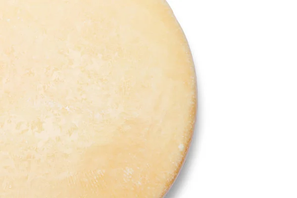 Whole round Head of parmesan or parmigiano hard cheese on white background — Stock Photo, Image