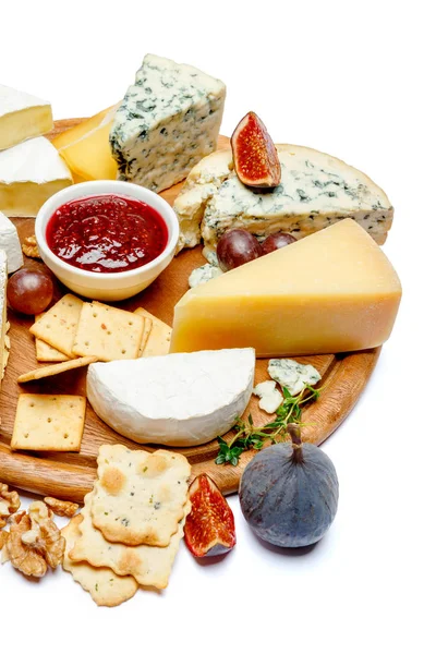 Різні види сиру пармезан, брі, рокофор, чеддер — стокове фото