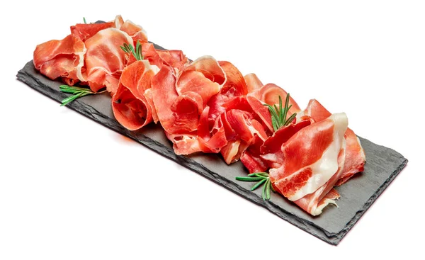 Prosciutto crudo italiano o jamón español — Foto de Stock