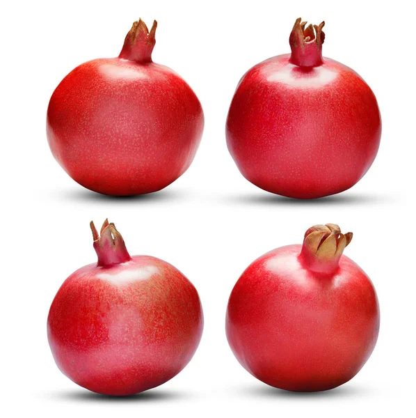 Set of Pomegranates isolated on white — Stock Photo, Image