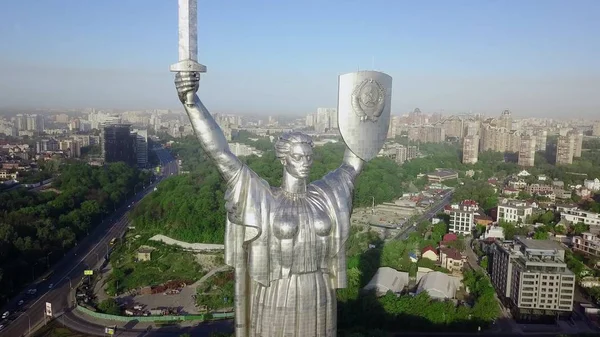 Drone Video of Mother Motherland monument in Kiev, Ukraine — Stock Photo, Image