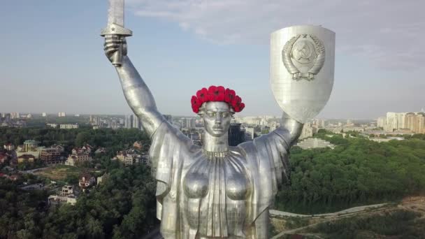 कीव-पेचेर्स्क लाव्रा यूक्रेनी रूढ़िवादी मठ का हवाई दृश्य — स्टॉक वीडियो