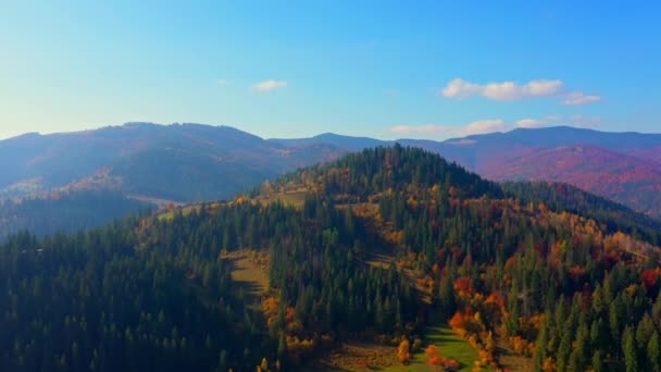 Antenni Drone video lentää Karpaattien vuoret, Ukraina, Eurooppa — kuvapankkivideo
