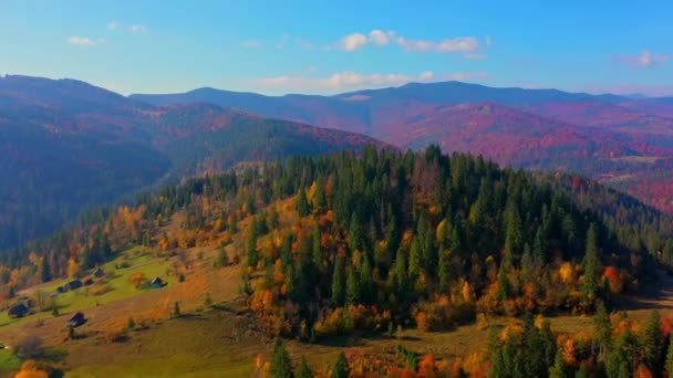 Vidéo Aérienne De Drone survolant Les Carpates, Ukraine, Europe — Video