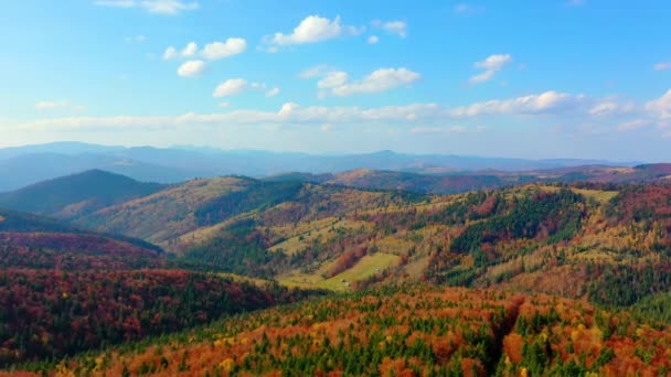 Flygdrönare video flyger över Karpaterna berg, Ukraina, Europa — Stockvideo