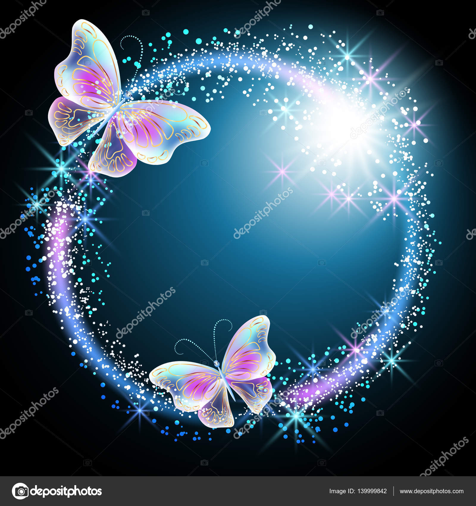 Butterfly with glowing firework Stock Vector by ©Marisha 139999842, image size:1600x1700