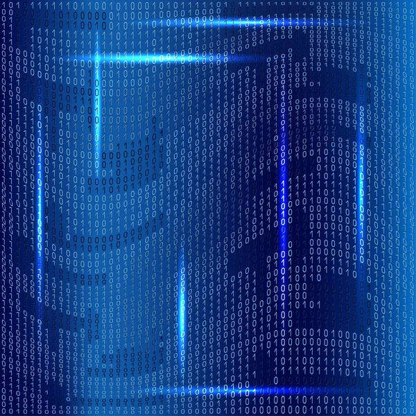 Sfondo con codice binario — Vettoriale Stock