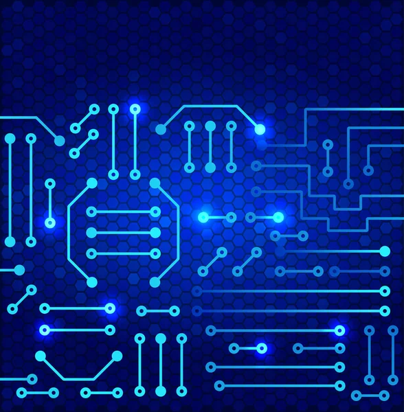 Dessin du circuit électronique moderne — Image vectorielle