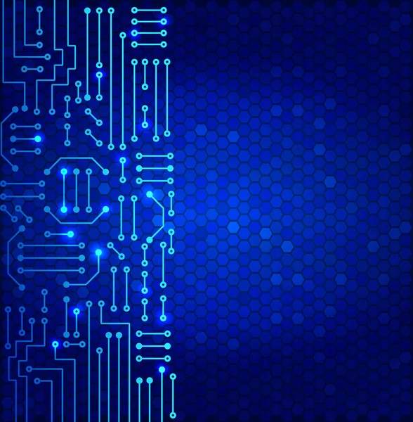 Dibujo de circuito electrónico moderno en el patrón de celdas — Archivo Imágenes Vectoriales