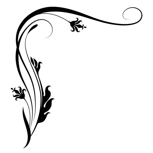 Ozdobné Květinové roh ornament — Stockový vektor