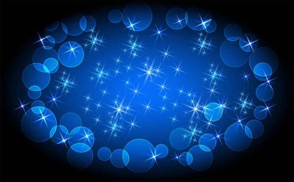 Glowing background with sparkle stars and  boke — Stock Vector