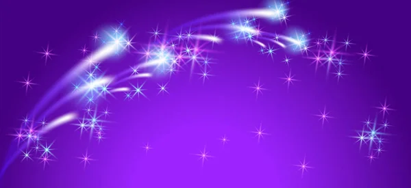 Новогодний фейерверк со светящимися звездами — стоковый вектор