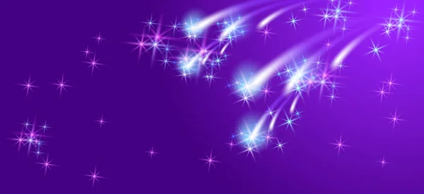 Silvesterfeuerwerk mit leuchtenden Sternen — Stockvektor