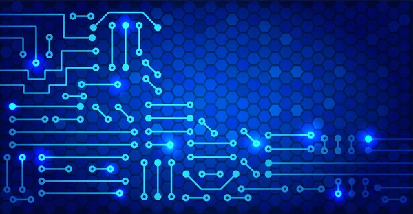 Modern elektronik devre üzerinde hücreleri desen çizimi — Stok Vektör