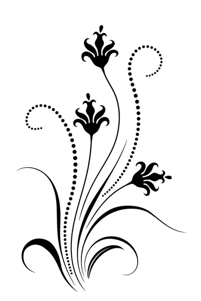 Decorativo ornamento angolo floreale — Vettoriale Stock