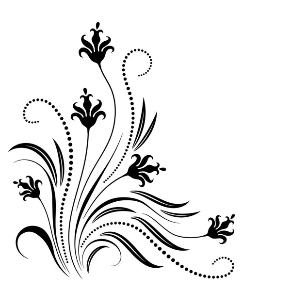 Ozdobné Květinové roh ornament — Stockový vektor