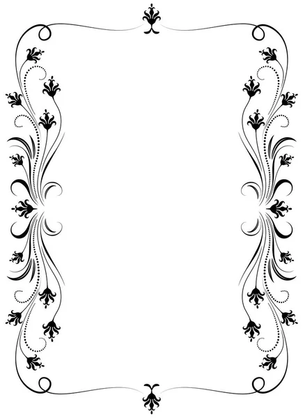 Ornamento de canto floral decorativo —  Vetores de Stock