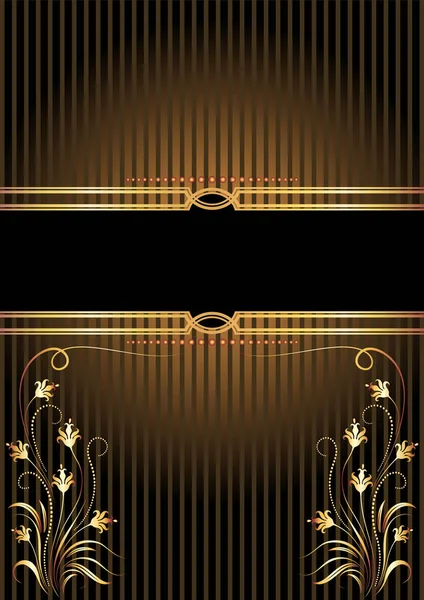 Background with golden ornament — Stock Vector