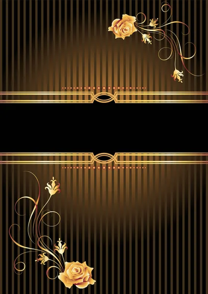 Bakgrund med gyllene ornament — Stock vektor